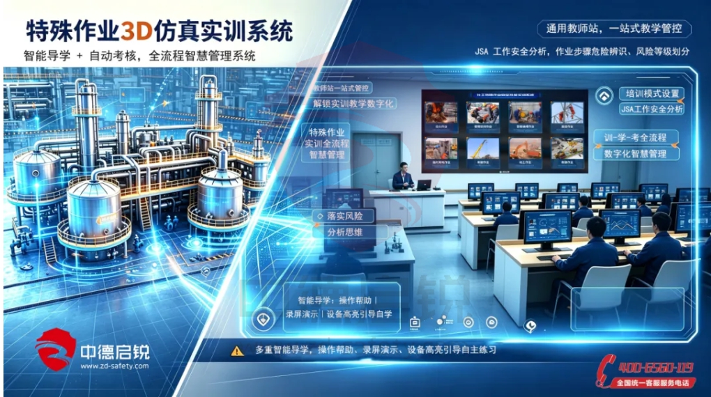 打通“学-练-考”全闭环，中德启锐特殊作业3D仿真实训系统直接刷新实训体验