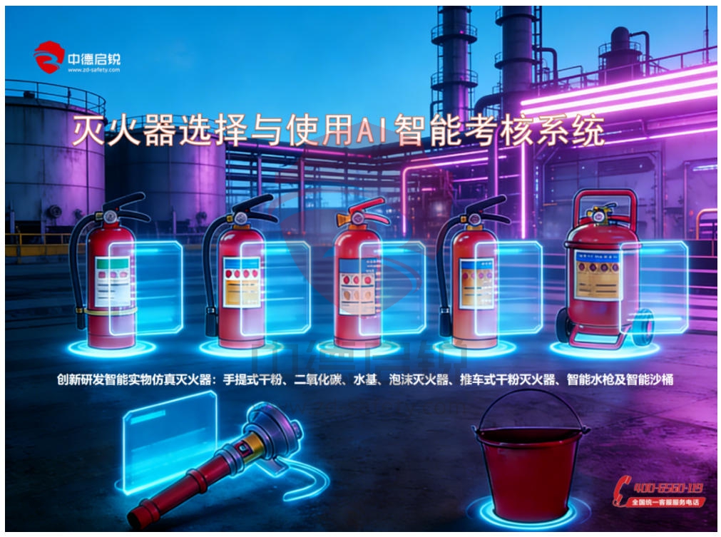 全新灭火器选择与使用AI智能考核系统，对标K43考位标准焕新登场